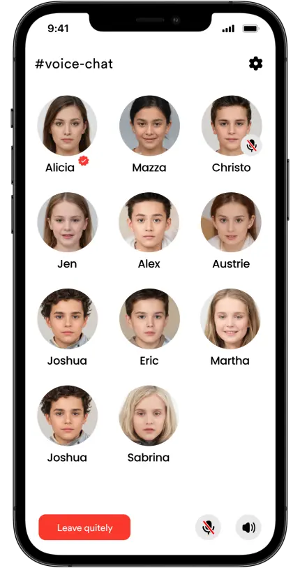 Students talking in Esocial App